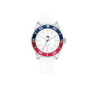 Tommy Hilfiger Reloj con Movimiento de Cuarzo de Tres Manecillas para Jóvenes con Correa de SiliconaBlanca - 1720050