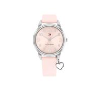 Tommy Hilfiger Reloj con Movimiento de Cuarzo de Tres Manecillas para Jóvenes con Correa de Silicona Rosa - 1720044
