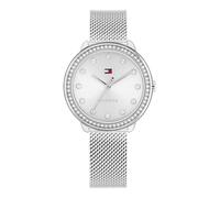 Tommy Hilfiger Reloj con Movimiento de Cuarzo de Tres Manecillas para Mujer con Correa de Malla de Acero Inoxidable Plateada - 1782698