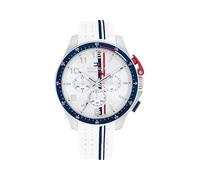 TOMMY HILFIGER Reloj analógico 'BANK' navy / rojo / blanco, Talla One Size