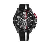 Tommy Hilfiger Reloj Cronógrafo de Cuarzo para Hombre con Correa de Silicona Negra - 1792168