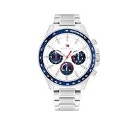 Tommy Hilfiger Reloj Cronógrafo para Hombre Colección Clark con Brazalete de Acero Inoxidable Plateado - 1792238