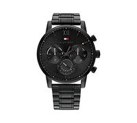 Tommy Hilfiger Reloj de Cuarzo multifunción de Acero Inoxidable y Pulsera de eslabones para Hombre, Color: Negro (Modelo: 1791879), Negro, Reloj de Cuarzo
