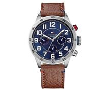 Tommy Hilfiger Reloj para hombre 1791066 de acero inoxidable con correa de piel marrón Reino Unido