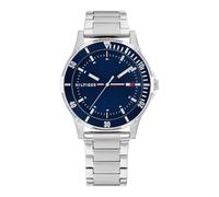 Tommy Hilfiger Reloj para Niño Esfera Azul, Pulsera de Acero Inoxidable, Caja 34mm, Bisel de Aluminio, Cuarzo, 5 ATM
