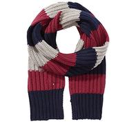 Tommy Hilfiger Rugby Stripe Scarf - Bufanda para niños, color rot (rumba red 641), talla única