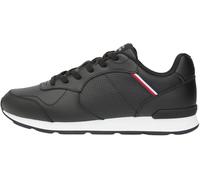 Tommy Hilfiger Runner Icon Leather Fm0fm05740 - Tenis Bajos para Hombre, Black, 43 EU