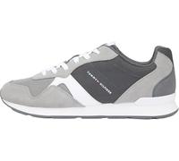 Tommy Hilfiger Runner Icon Mix Fm0fm05679 - Tenis Bajos para Hombre, Gris Universal Gris, 45 EU