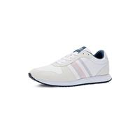 Tommy Hilfiger Runner Sneaker Hombre Runner Evo Mix Stitch Calzado deportivo, Blanco (White), 42