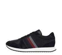Tommy Hilfiger Runner Sneaker Hombre Runner Evo Mix Stitch Calzado deportivo, Negro (Black), 42