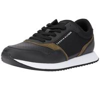 Tommy Hilfiger Runner Sneaker Hombre Seasonal Mix Low Top, Negro (Black), 40 EU