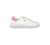 Tommy Hilfiger Runner Sneaker Mujer Essential Basket Low Top, Blanco (Ancient White/Heritage Pink), 38 EU