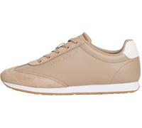 Tommy Hilfiger Runner Sneaker Mujer Heritage Fashion Mix de Piel, Beige (Coastal Taupe), 39