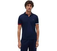 Tommy Hilfiger RWB Cuff - Polo Ajustado de algodón líquido para Hombre, MW0MW42743, Azul, L