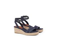 TOMMY HILFIGER Sandalias con tacón de cuña. Color Azul Marino