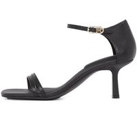 Tommy Hilfiger Sandalias con tacón Mujer Kitten Heel Leather Sandalias, Negro (Black), 38