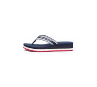 Tommy Hilfiger TH Flag Print Summer Sandal Fw0fw09195, Chanclas Mujer, Blue (RWB), 37 EU