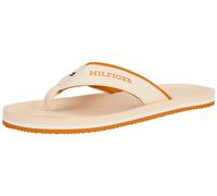 Tommy Hilfiger Sandalias de Dedo para Hombre Comfort Beach Sandal, Blanco (Calico), 40