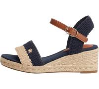 Tommy Hilfiger Sandalias de tacón Th Mid Espad Wedge Crochet FW0FW09516 para mujer, azul, 3.5