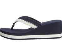 Tommy Hilfiger TH Wedge Crochet Summer Sandal Fw0fw09420, Chanclas Mujer, Blue (Space Blue), 39 EU