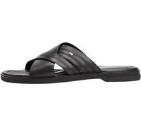 Tommy Hilfiger Sandalias Hombre Premium Sandal de piel, Negro (Black), 40