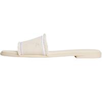 Tommy Hilfiger Sandalias Mujer Fringe Canvas Flat elegante, Marfil (Muslin), 40
