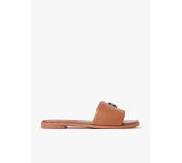Tommy hilfiger - sandalias tommy hilfiger th logo hardware leather mule en color cuero para mujer 37