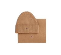 TOMMY HILFIGER Set de 2 piezas gorro y bufanda camel
