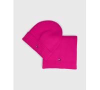 Tommy Hilfiger Set de de niña de gorro y bufanda de punto. Rosa Talla única (L-XL)