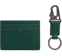 Tommy Hilfiger Set de Regalo Hombre Crest Tarjetero y Llavero, Verde (Ornamental Green), Talla Única