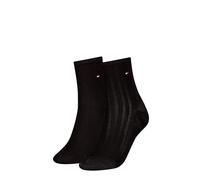 Tommy Hilfiger Shine Calcetines Cortos, Negro, 35-38 Mujeres