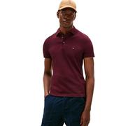Tommy Hilfiger Short Sleeve Polo Shirts in Slim Fit with Stretch and Organic Pique Cotton Polo Manga Corta de Slim Fit con Algodón Piqué Elástico y Orgánico Hombre (Paquete de 1), Burdeos, M