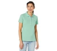 Tommy Hilfiger Short Sleeve Solid Polo Camiseta, Menta Claro, L para Mujer