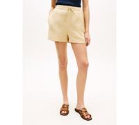 TOMMY HILFIGER Shorts de lino con cintura elástica. Color beige