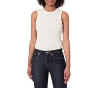 Tommy Hilfiger Slim Cody C-nk Tank Top Ww0ww47806 Otras Camisetas, Beige (Calico), L para Mujer