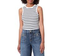 Tommy Hilfiger Slim Cody C-nk Tank Top Ww0ww47806 Otras Camisetas, Blue (Breton STP Ecru/Dark Night Navy), XS para Mujer