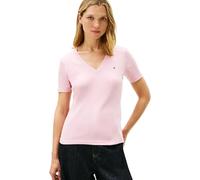 Tommy Hilfiger Slim Cody V-nk Ss Ww0ww40584 S/S T-Shirt, Pink (Bonita Pink), XXL Mujer