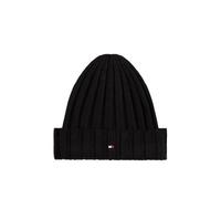 Tommy Hilfiger Small Flag Beanie Au0Au01526 Gorro, Black (Black), S Unisex niños
