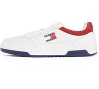 Tommy Hilfiger Sneaker con Suela Cupsole Hombre Essential de Piel, Multicolor (RWB), 41
