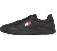 Tommy Hilfiger Sneaker con Suela Cupsole Hombre Essential de Piel, Negro (Black), 45