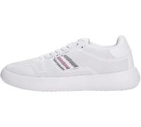 Tommy Hilfiger Sneaker con Suela Cupsole Hombre Modern Knit con Logotipo Impreso, Blanco (White), 42