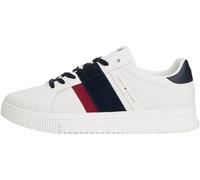 Tommy Hilfiger Sneaker con Suela Cupsole Hombre Supercup de Piel, Blanco (Ecru), 41