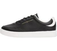 Tommy Hilfiger Sneaker con Suela Cupsole Mujer Casual de Piel, Negro (Black), 37