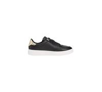 Tommy Hilfiger Sneaker con Suela Cupsole Mujer Essential Chic Court de Piel, Negro (Black), 39