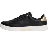 Tommy Hilfiger Sneaker con Suela Cupsole Mujer Essential Chic Court de Piel, Negro (Black), 41