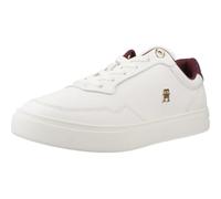 Tommy Hilfiger Sneaker con Suela Cupsole Mujer Essential Elevated de Piel, Marfil (Ancient White), 41