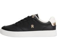 Tommy Hilfiger Sneaker con Suela Cupsole Mujer Essential Elevated de Piel, Negro (Black), 36