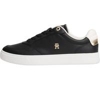 Tommy Hilfiger Sneaker con Suela Cupsole Mujer Essential Elevated de Piel, Negro (Black), 39