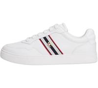 Tommy Hilfiger Sneaker con Suela Cupsole Mujer Webbing de Piel, Blanco (White), 39
