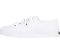 Tommy Hilfiger Sneaker con Suela Vulcanizada Essential Nautical Calzado, Blanco (White), 36